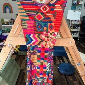 Farm Rio! Colorful Geometric Pattern Dress